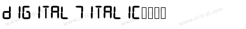 Digital 7italic字体转换